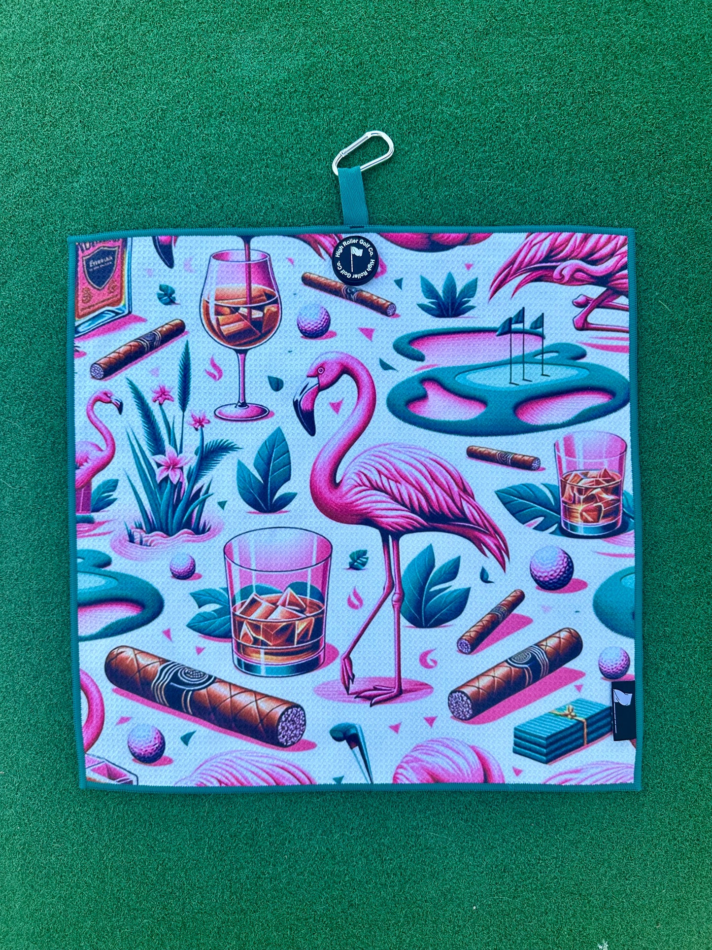 The Spanish Flamingo Golf Towel